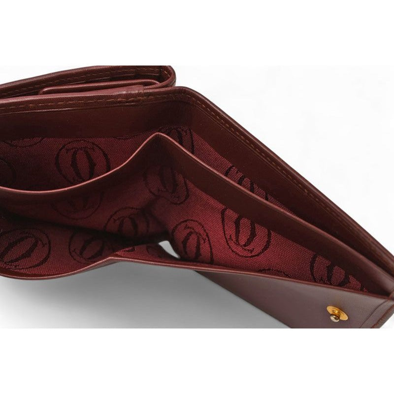 Cartier Fold Wallet Vintage Mini Must de Cartier Bordeaux — view 9