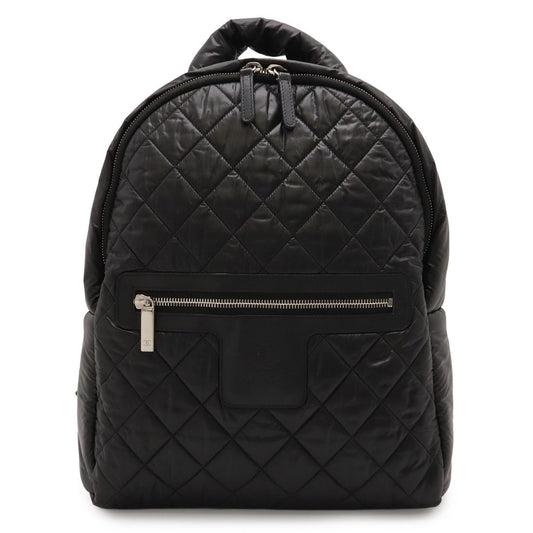 Chanel Coco Cocoon Backpack Quilted Nylon Leather Black