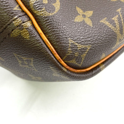 Louis Vuitton Deauville Bowling Vanity Monogram Leather Brown Light Handbag Gold — view 10