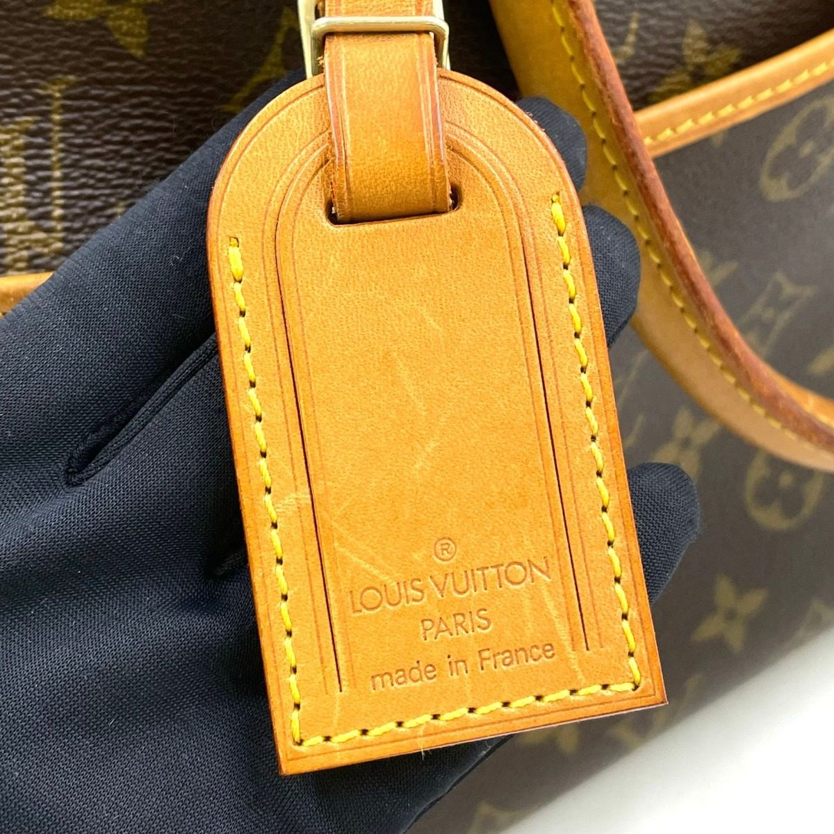 Louis Vuitton Deauville Bowling Vanity Monogram Leather Brown Light Handbag Gold — view 9