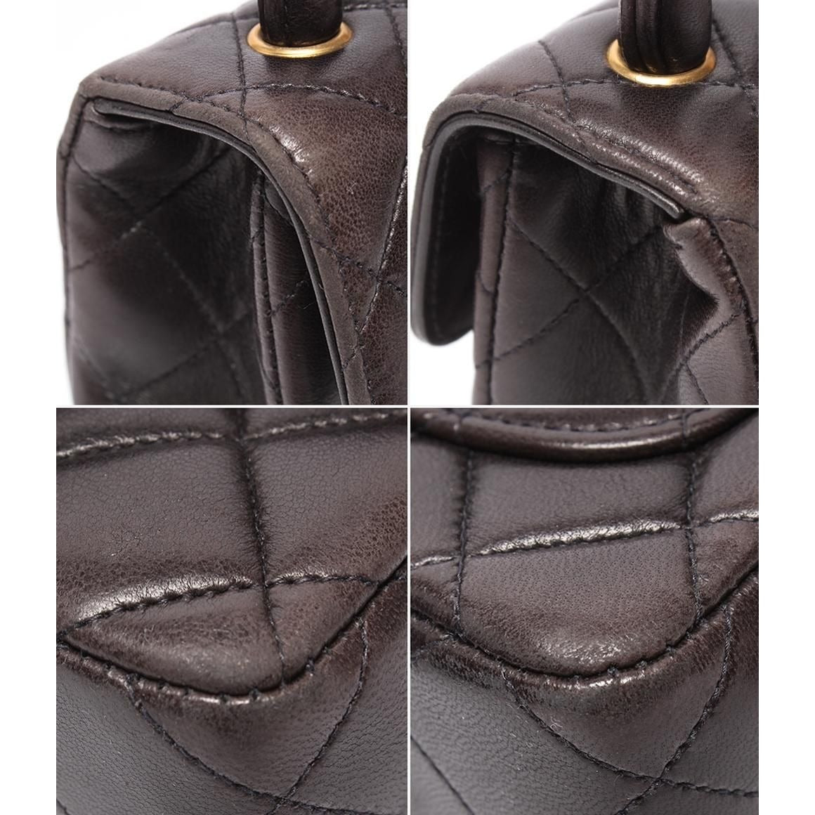 Chanel Handbag Parent Child Bag Top Handle Quilted Gold — view 7