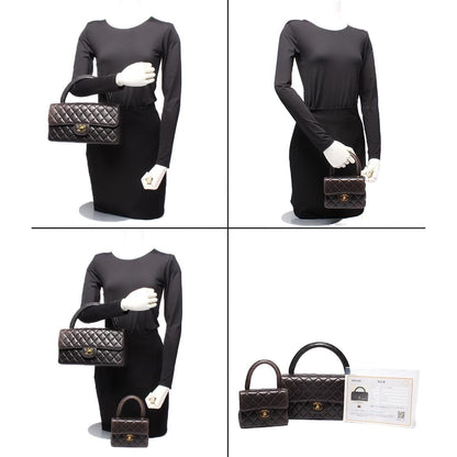 Chanel Handbag Parent Child Bag Top Handle Quilted Gold — view 10