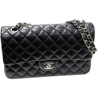 Chanel Handbag Chain Shoulder Bag Matelasse 25 Classic Handbag Lambskin Black