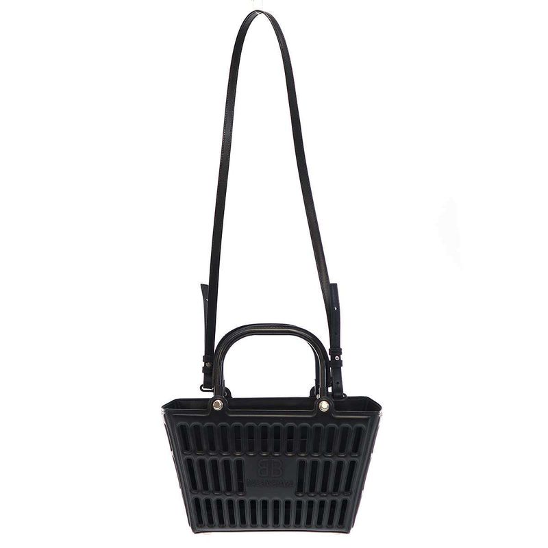 Balenciaga Mag Bag Small Mag Basket Small Shoulder Bag 677993 Black