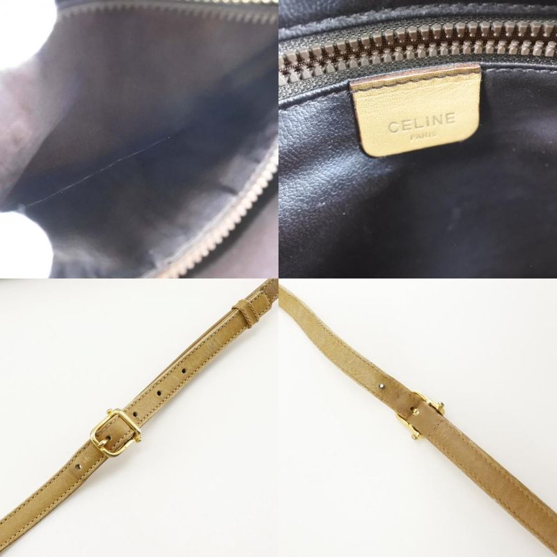 Celine Macadam PVC Brown Women's Shoulder Bag