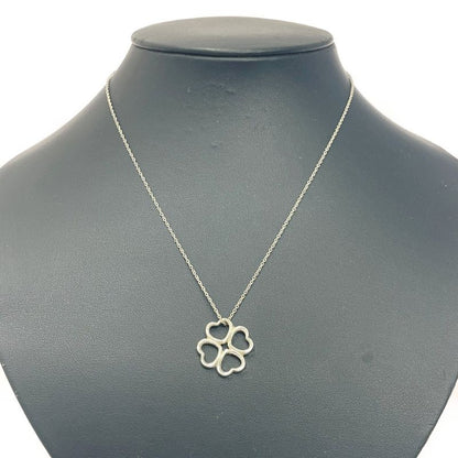 Tiffany & Co Silver Clover Heart Necklace 4.4g 925 Engraved 437566 Necklace