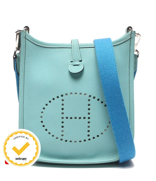 Hermes Shoulder Bag Crossbody Silver Evelyne TPM