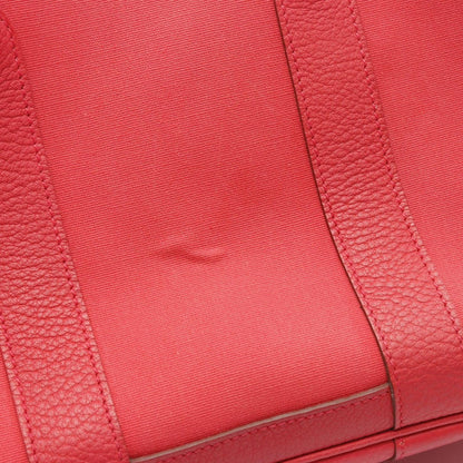 Hermes Tote Garden Party TPM Red Canvas Leather Bougainvillea Pink — view 6