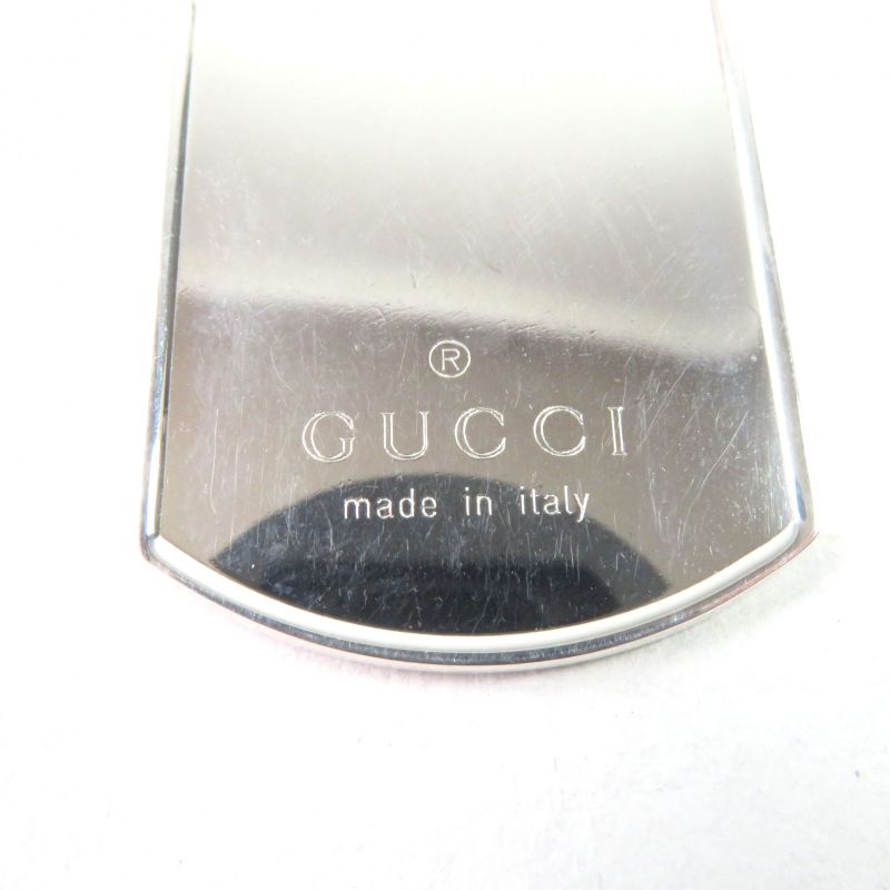 Gucci 925 Logo Engraved Double Dog Tag Ball Chain Necklace Silver