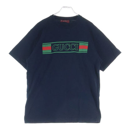 Gucci Front Logo Print Short Sleeve T-Shirt Black