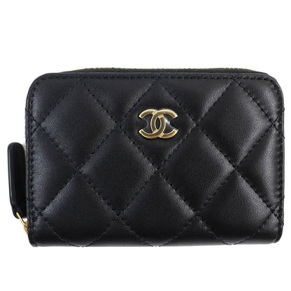 CHANEL Ap0216 Classic Zip Coin Purse Matelasse Coco Mark Hardware Leather Coin