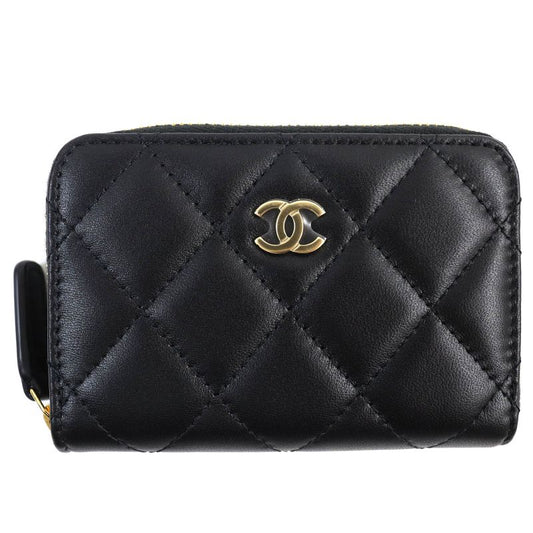 CHANEL Ap0216 Classic Zip Coin Purse Matelasse Coco Mark Hardware Leather Coin