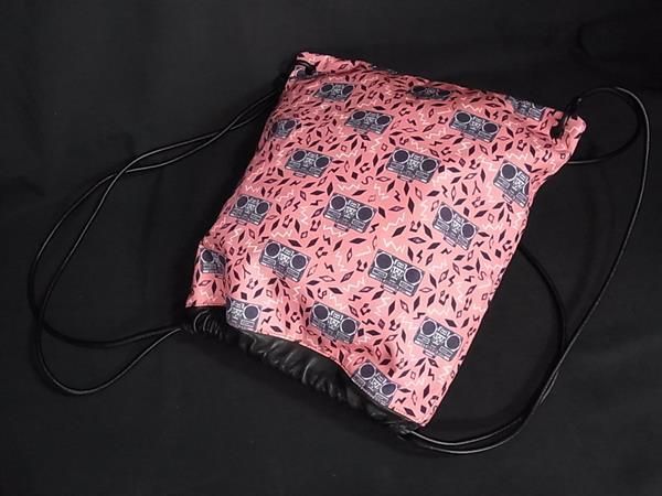 Pattern Saint Laurent Nylon Canvas And Leather Nap Sac Backpack Sac Pinkish