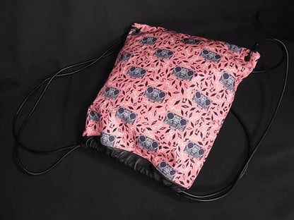 Pattern Saint Laurent Nylon Canvas And Leather Nap Sac Backpack Sac Pinkish