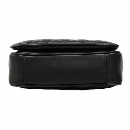 Chanel Shoulder Bag Matelasse Lambskin Black Chien Pan Gold Hardware Women