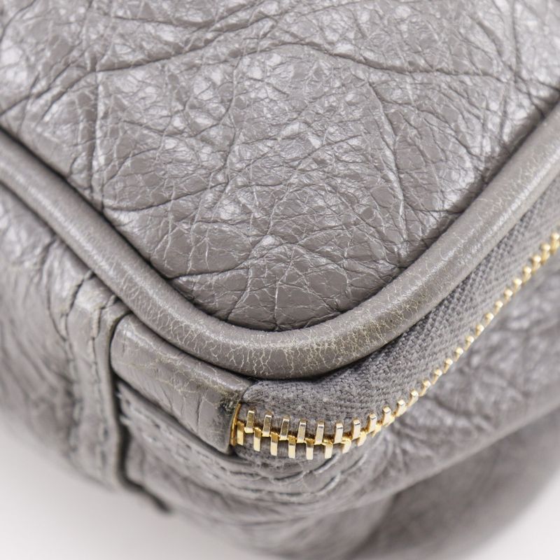 Balenciaga Blanket Square S 2WAY Shoulder 466541 Leather Gray Women's Handbag