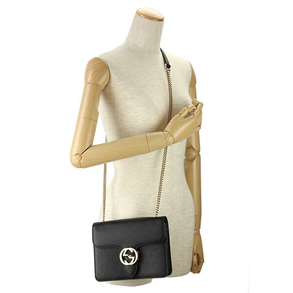 Gucci Shoulder Bag Dollar Calf Black