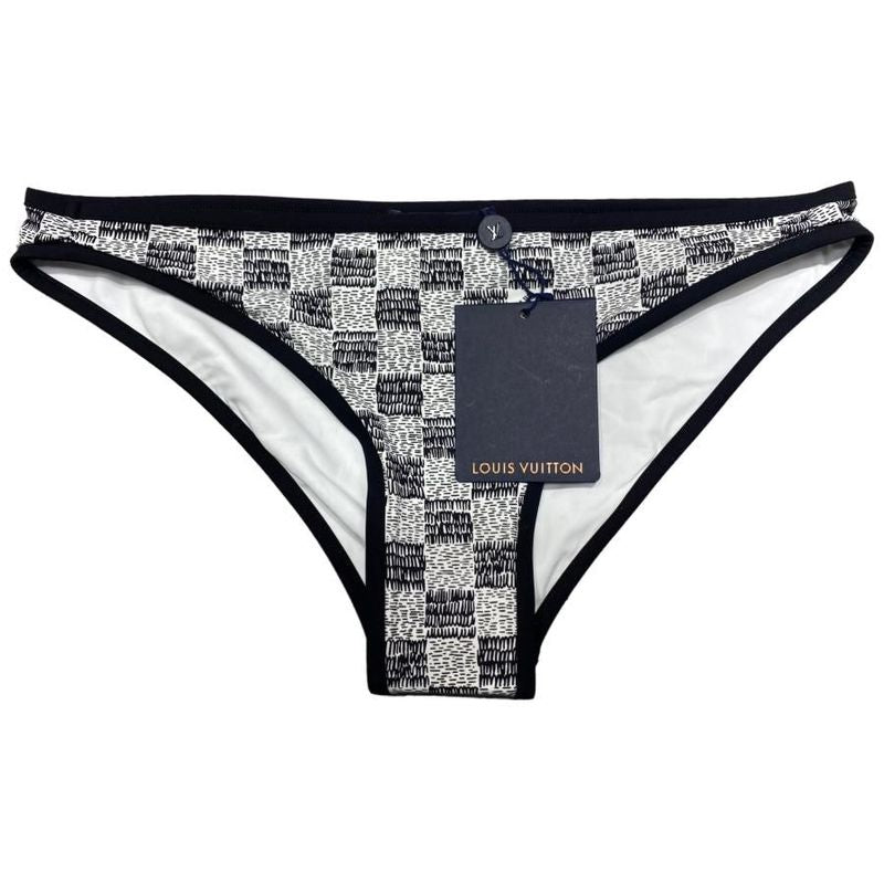 Louis Vuitton Fnsw33 LV Match Damier Swimwear Bikini Swimwear Top Bottom White