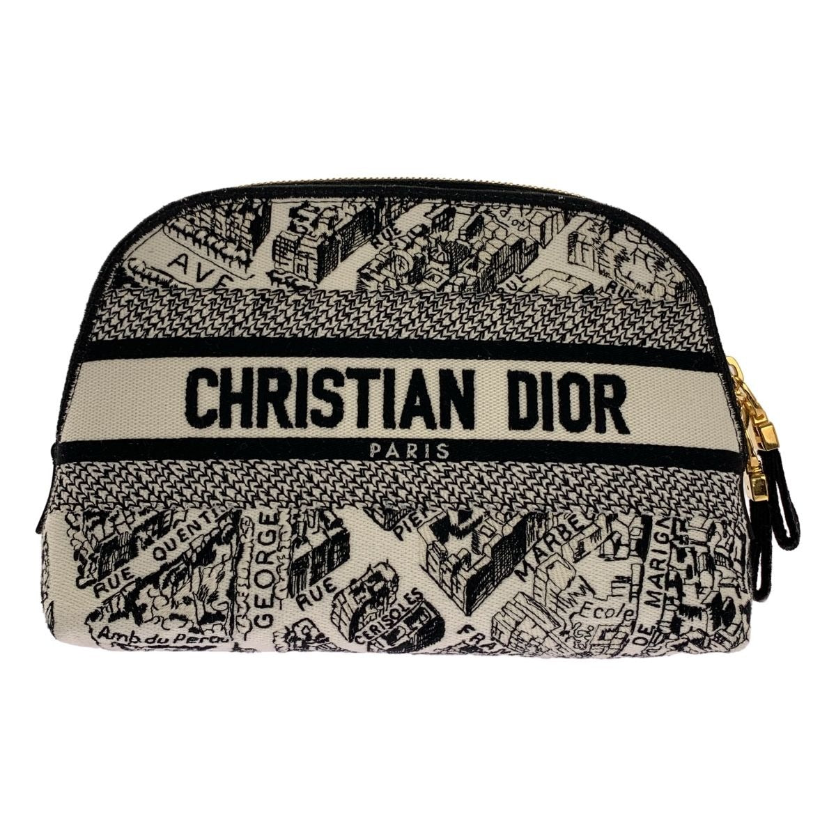 Dior Plan de Paris Pouch Black White
