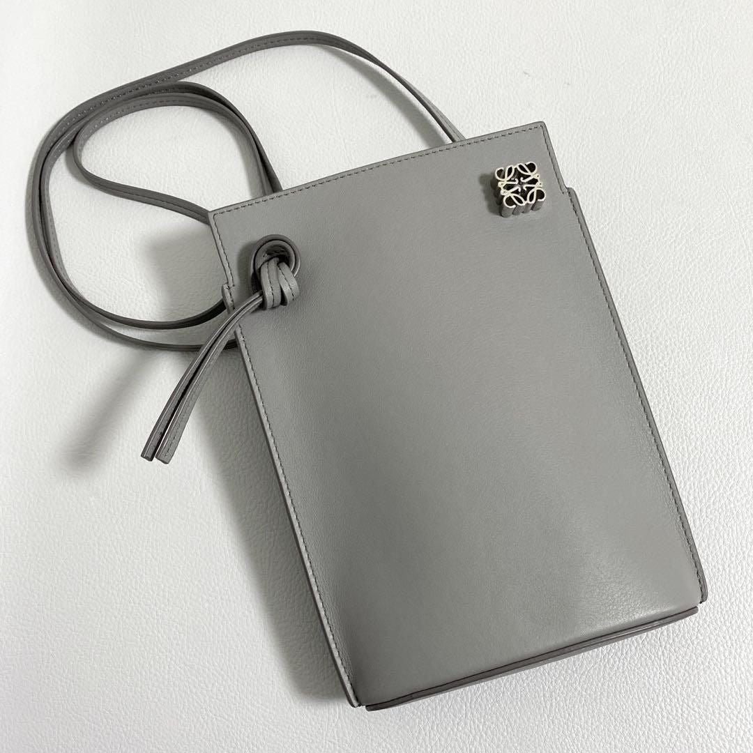 Loewe Dice Pocket Shoulder Bag Gray Anagram
