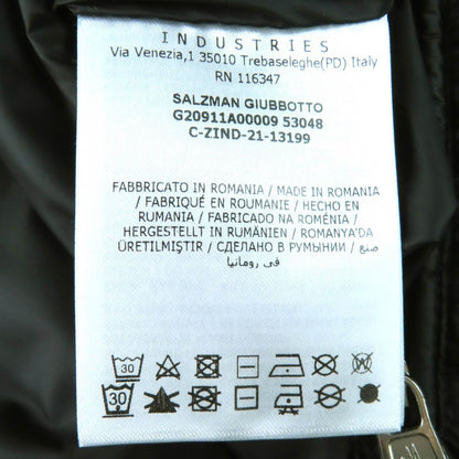 Moncler Salzman Logo Patch Letter Ring Hood Double Zip Down Jacket Black 3 — view 12
