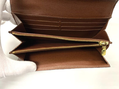 Louis Vuitton Monogram Portefeuille Sarah Long Wallet M61734 Brown Made In