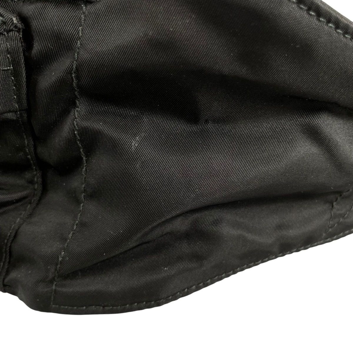 Prada Shoulder Bag Sapphia Leather Bag Black Triangle Logo — view 16