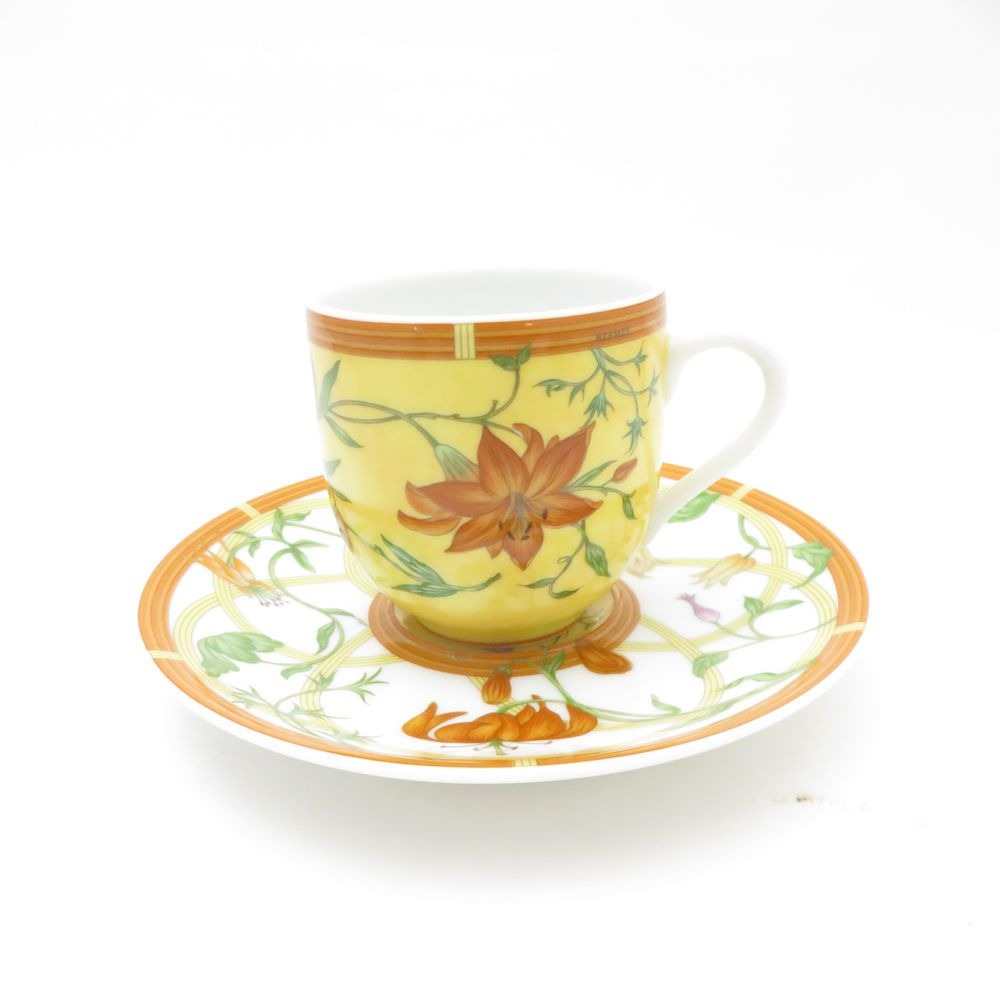 Hermes Siesta Demitasse Cup & Saucer Flower Hat
