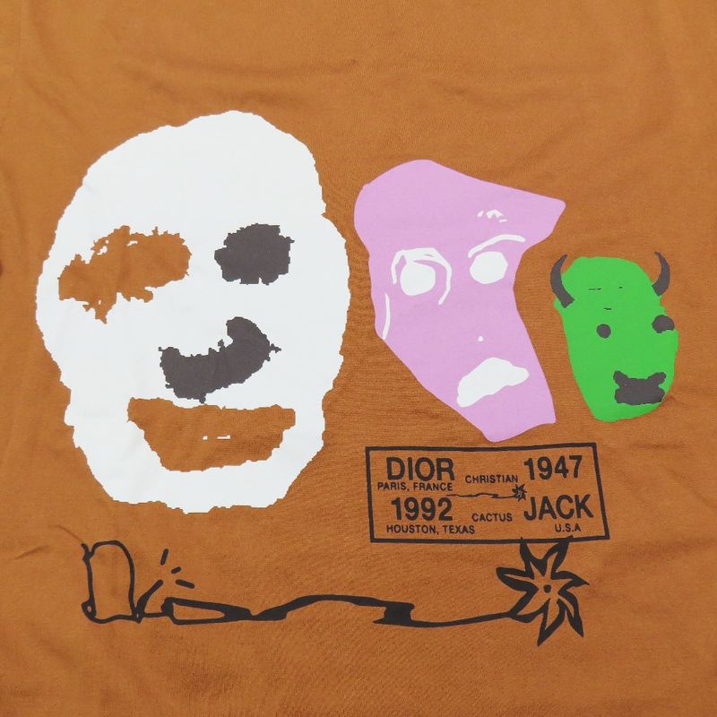 Unused 22AW DIOR X Travis Scott Travis Scott Cactus JACK Cactus JACK T-shirt