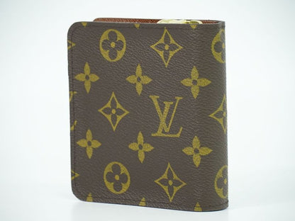 Authentic Louis Vuitton LV Compact Zip Monogram Fold Wallet Brown M61667