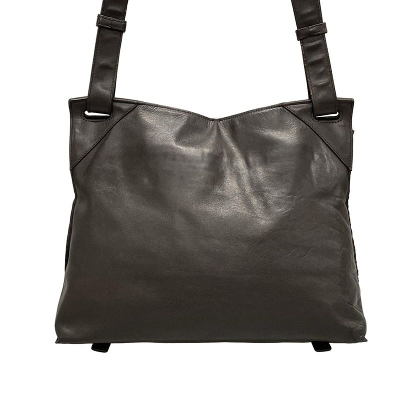 Bottega Veneta Shoulder Bag Intrecciato 113038 Dark Brown Leather