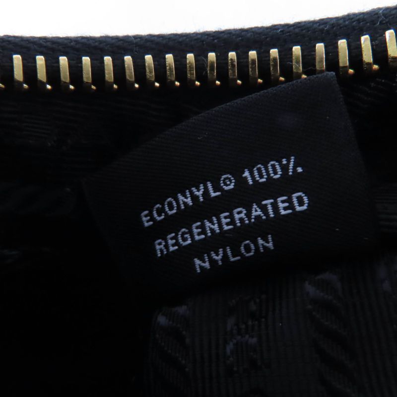 Prada Re-edition 2005 Re-nylon Triangle Logo Mini Nylon Handbag Black Gold