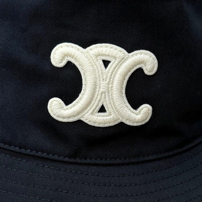 Celine Cotton Triomphe Bucket Hat Black — view 5
