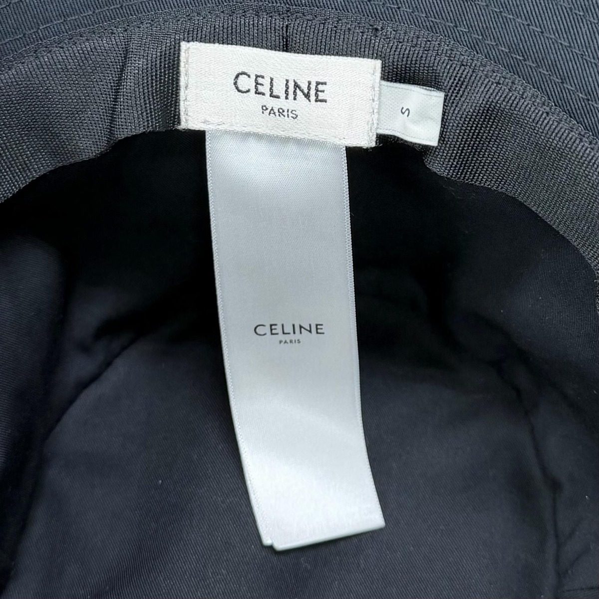 Celine Cotton Triomphe Bucket Hat Black — view 6