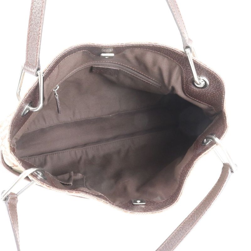 Gucci GG Canvas Leather Tote Bag Shoulder Hand Brown 121023 Women's EUE Cw44-6