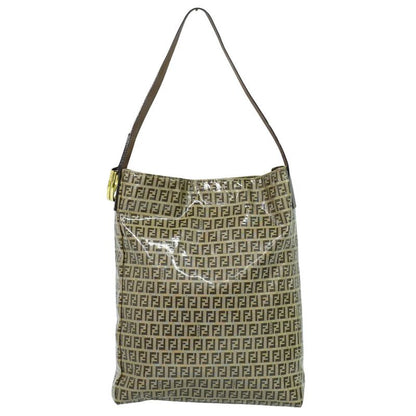 Authentic Fendi Zucchino Shoulder Bag Vinyl Beige Zucchino Bag Pre-owned