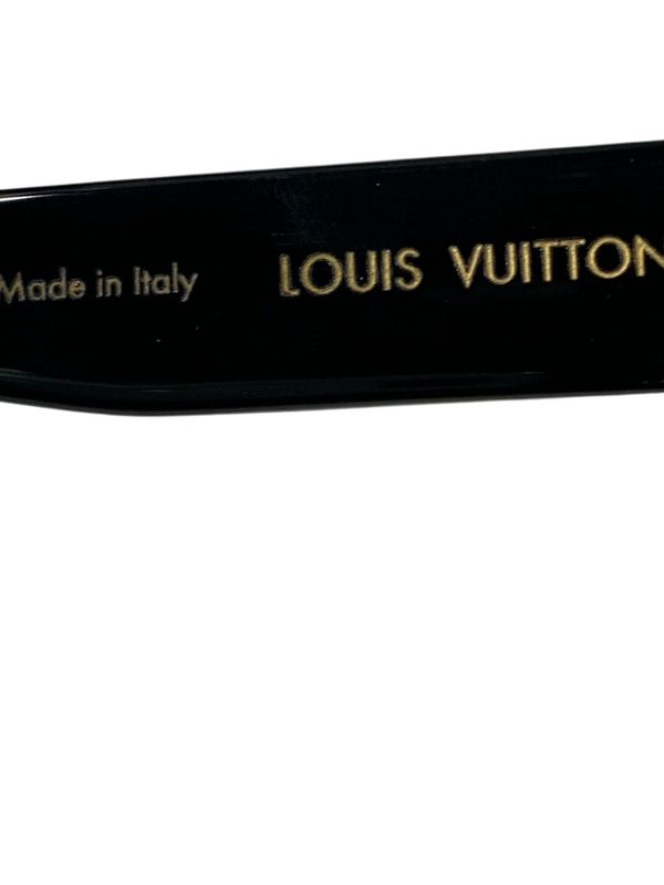 2505 Louis Vuitton Sunglass Es My Monogram Square 5417 Plastic Noir Black Gold