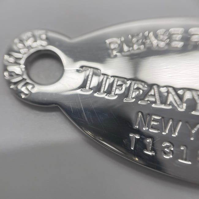 Tiffany & Co Necklace Oval Tag Long Necklace Silver