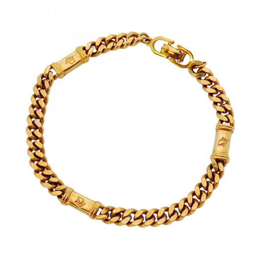 Christian Dior Bracelet Dior Logo GP Plated Gold Ladies