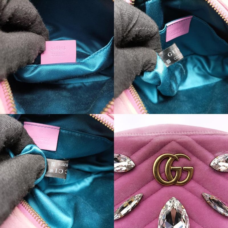 Guccigg Marmont Pink Velour 448065 C02882616
