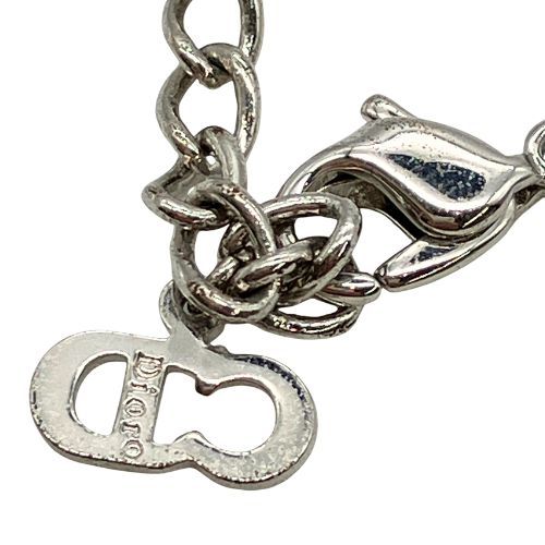 Christian DIOR Necklace Trotter Logo Silver