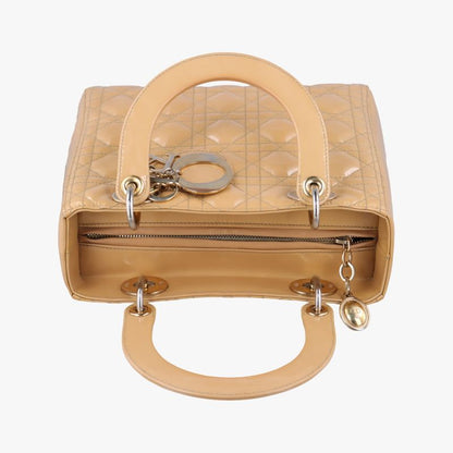 Christian Diorchristian Dior Lady Dior Beige Patent 14b-ma-0112