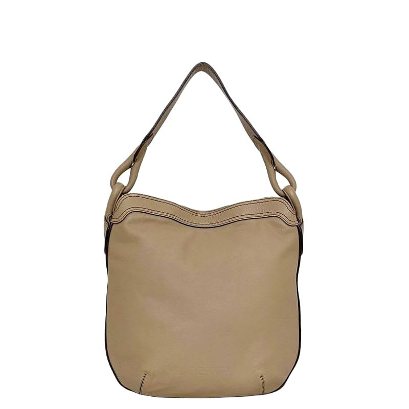 Loewe One Shoulder Bag Beige Leather