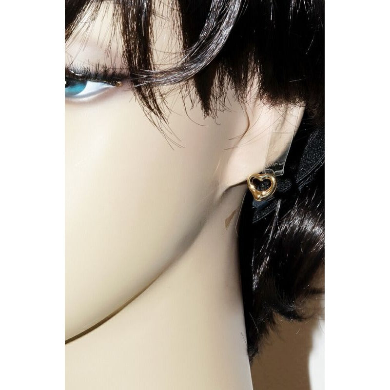 Tiffany & Co Earrings 18K Yellow Gold Elsa Peretti Open Heart — view 2