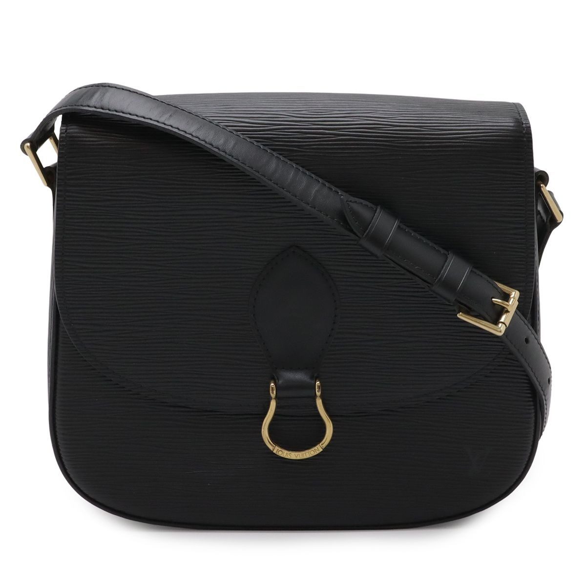 Louis Vuitton Epi Saint Cloud Shoulder Bag Pochette Crossbody Leather Noir