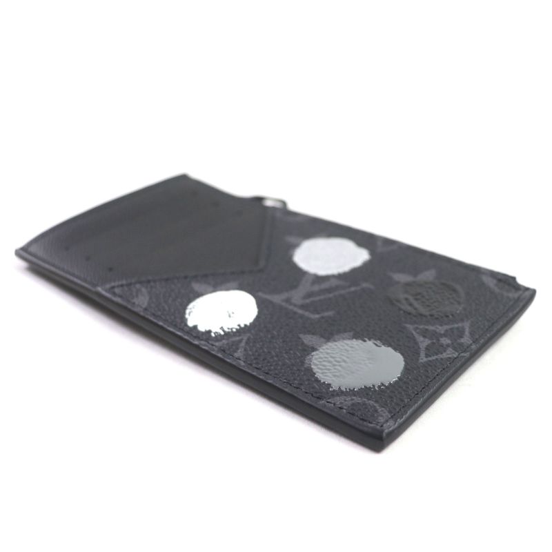 Louis Vuitton Yayoi Kusama M81930 Monogram Eclipse LV YK Coin Card Boulder