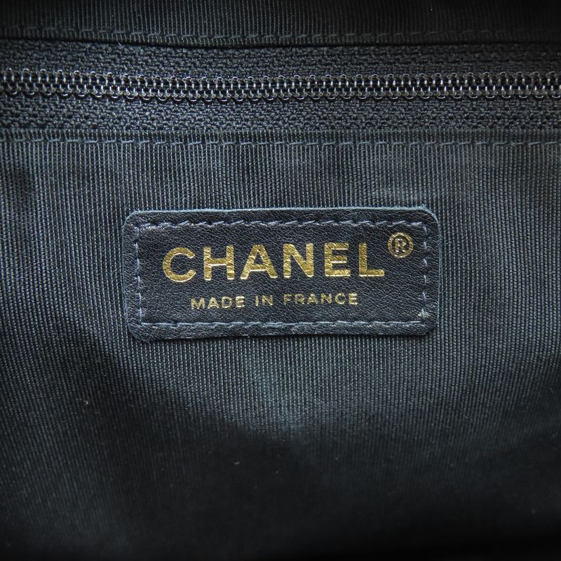 Chanel Matelasse Coco Mark Gold Hardware Boston Bag Grained Calfskin Women