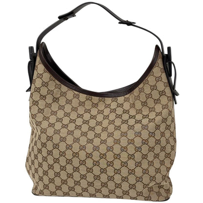 Gucci GG Pattern Shoulder Bag Canvas Brown