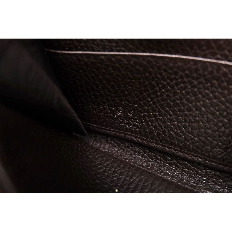 Gucci Long Wallet Men Leather Dark Brown Dollar — view 7