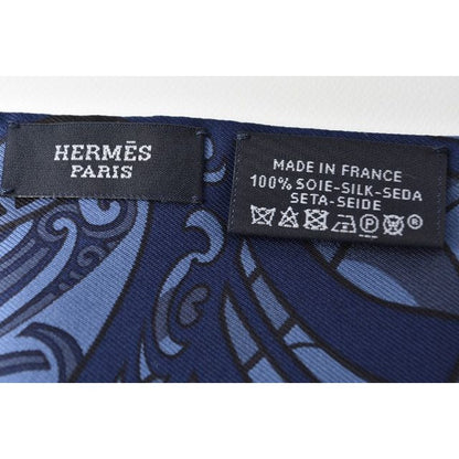 Hermes Scarf Twill Up Wow Silk Blue Marine — view 5